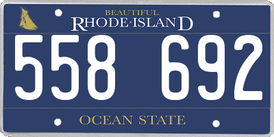 RI license plate 558692