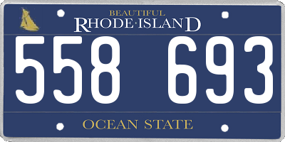 RI license plate 558693