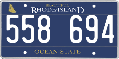 RI license plate 558694