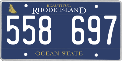 RI license plate 558697