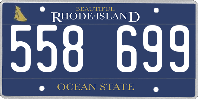 RI license plate 558699