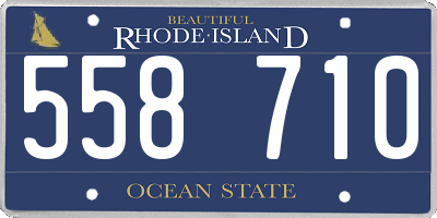 RI license plate 558710