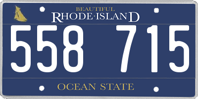RI license plate 558715