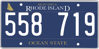 RI license plate 558719