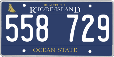 RI license plate 558729
