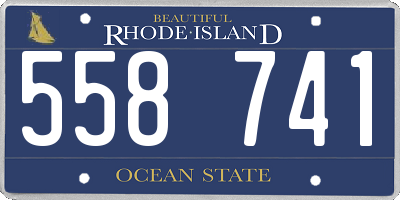 RI license plate 558741