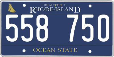 RI license plate 558750