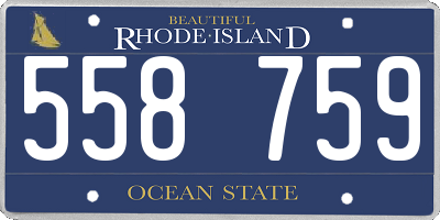 RI license plate 558759