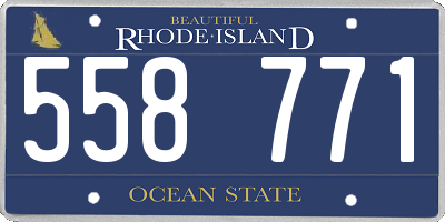 RI license plate 558771
