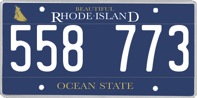 RI license plate 558773