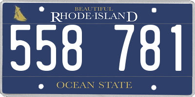 RI license plate 558781