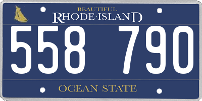 RI license plate 558790