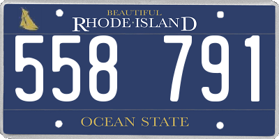 RI license plate 558791