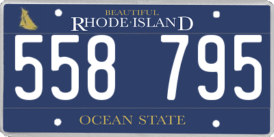RI license plate 558795