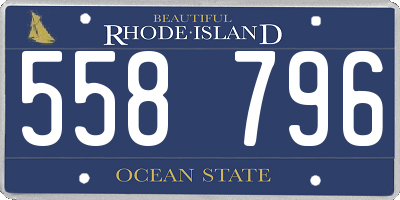 RI license plate 558796