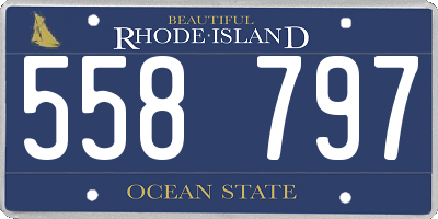 RI license plate 558797