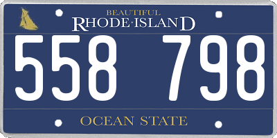 RI license plate 558798