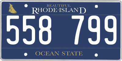RI license plate 558799