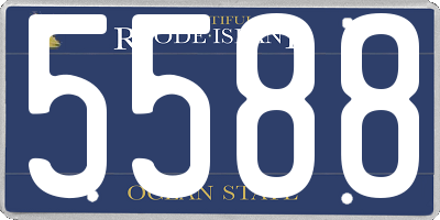 RI license plate 5588