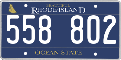 RI license plate 558802