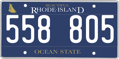 RI license plate 558805