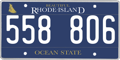 RI license plate 558806