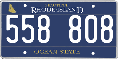 RI license plate 558808