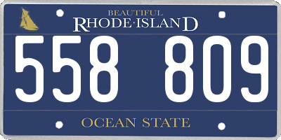 RI license plate 558809