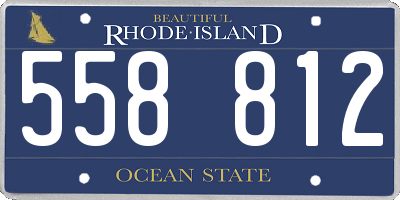 RI license plate 558812