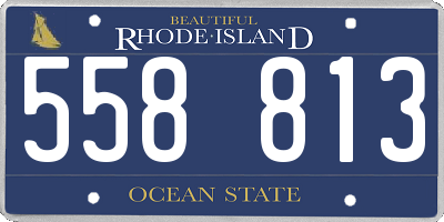 RI license plate 558813