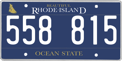 RI license plate 558815