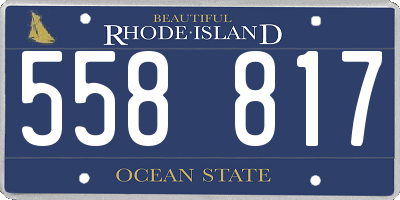 RI license plate 558817