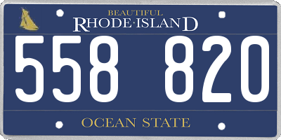 RI license plate 558820