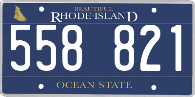 RI license plate 558821