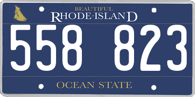 RI license plate 558823