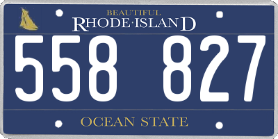 RI license plate 558827