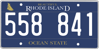 RI license plate 558841