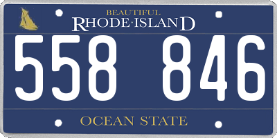 RI license plate 558846
