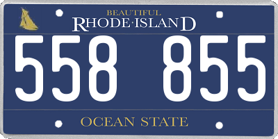 RI license plate 558855