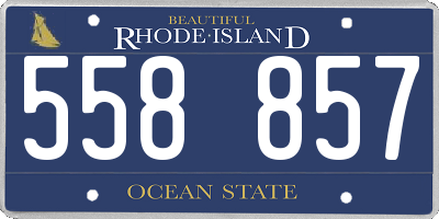 RI license plate 558857