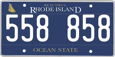 RI license plate 558858