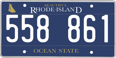 RI license plate 558861