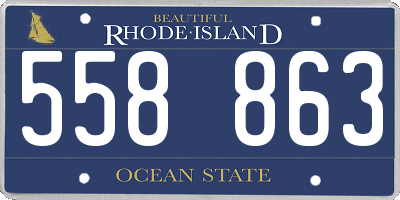 RI license plate 558863