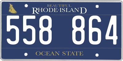 RI license plate 558864