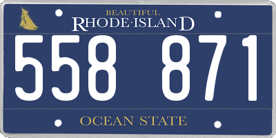 RI license plate 558871