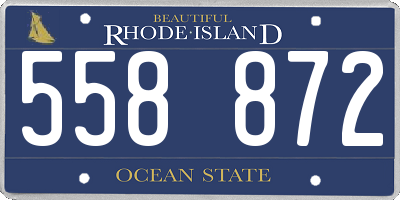 RI license plate 558872