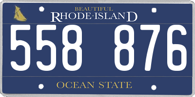RI license plate 558876
