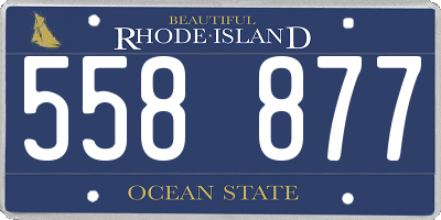 RI license plate 558877