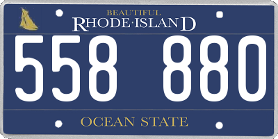 RI license plate 558880