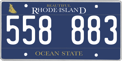 RI license plate 558883